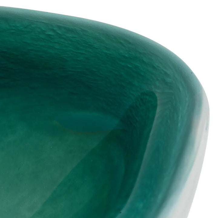 Bowl Aureum Dark Green White Glass - image 5