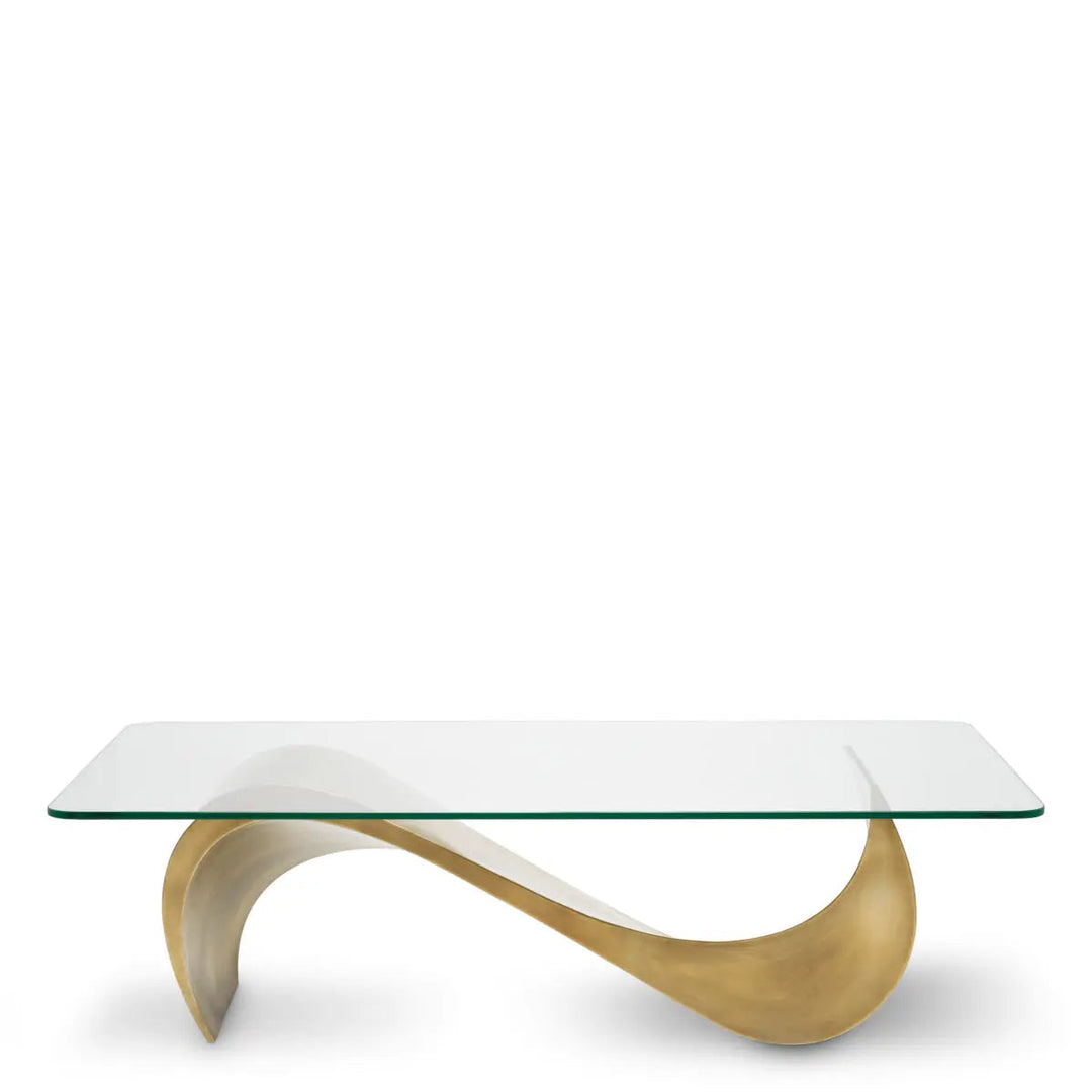 Coffee Table Chambertin Vintage Brass Finish - image 5