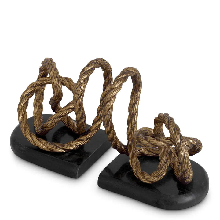 Bookend Corwyn Antique Brass Finish Set Of 2 - image 5