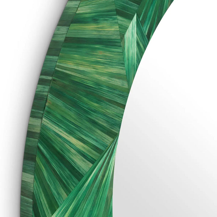 Mirror Cassara Straw Marquetry Green - image 5