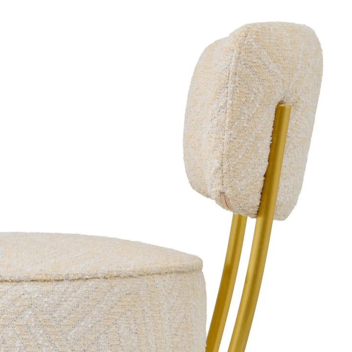 Counter Stool Carleton With Back Camari Cream Brushed Brass Finish - image 5