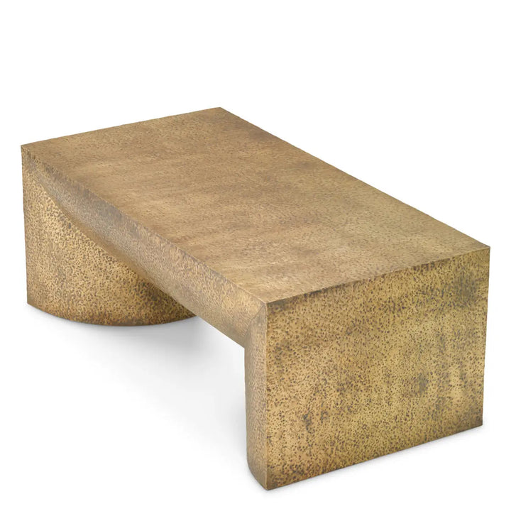 Coffee Table Drayton Hammered Vintage Brass Finish - image 5