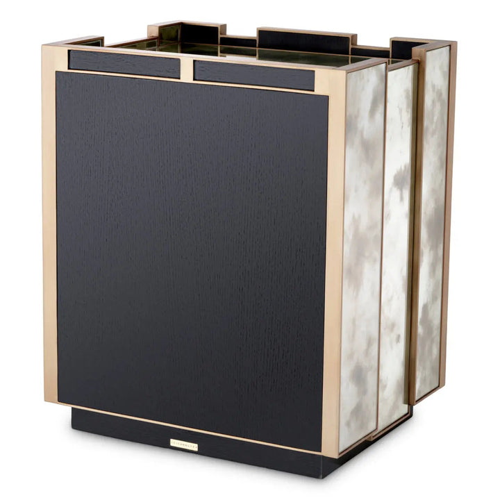 Nightstand Nottingham Right Antique Mirror Glass Brushed Brass Finish - image 5
