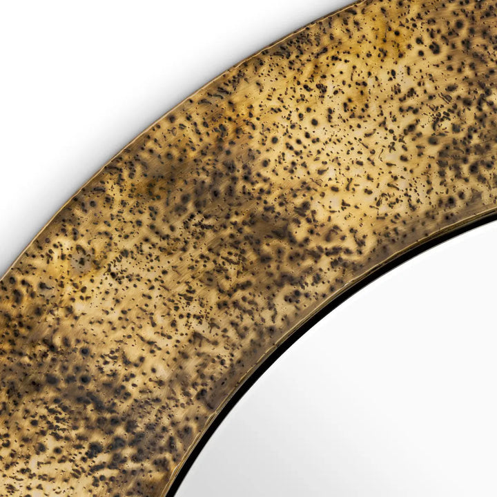 Mirror Ronin Hammered Vintage Brass Finish - image 5