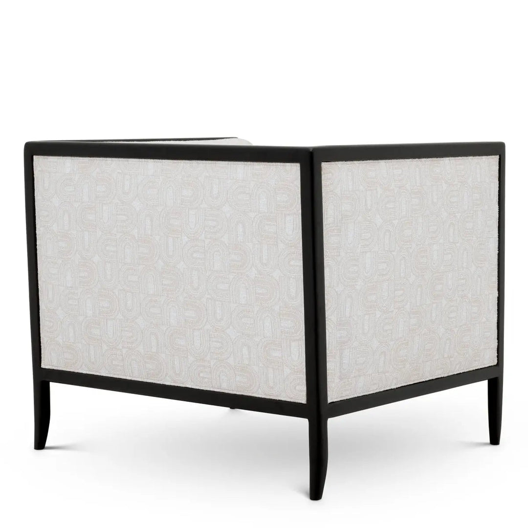 Chair Lauriston Black Finish Ardent Cream Dravon Cream - image 5