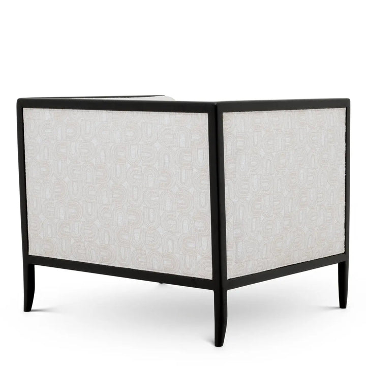 Chair Lauriston Black Finish Ardent Cream Dravon Cream - image 5