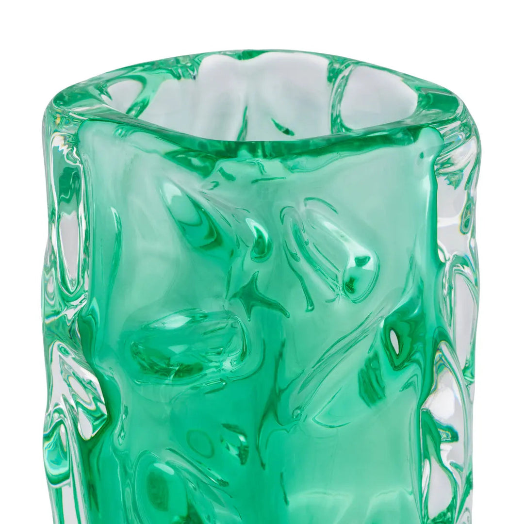 Vase Avoir Turquoise Green Glass - image 5