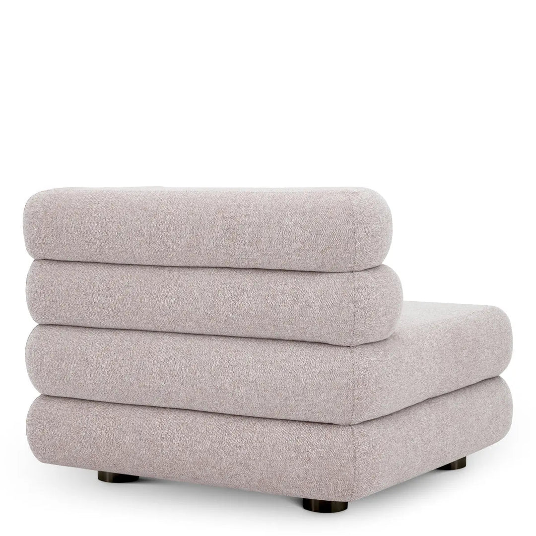 Outdoor Modular Sofa Malaga Mauritius Light Grey - Right - image 5
