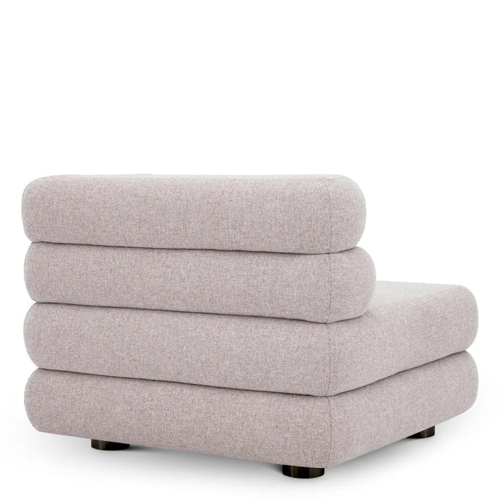 Outdoor Modular Sofa Malaga Mauritius Light Grey - Right - image 5