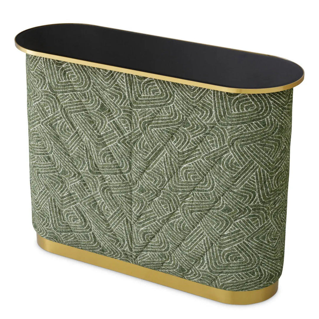Bar Matthew Camari Green Brushed Brass Finish Black Glass - image 5