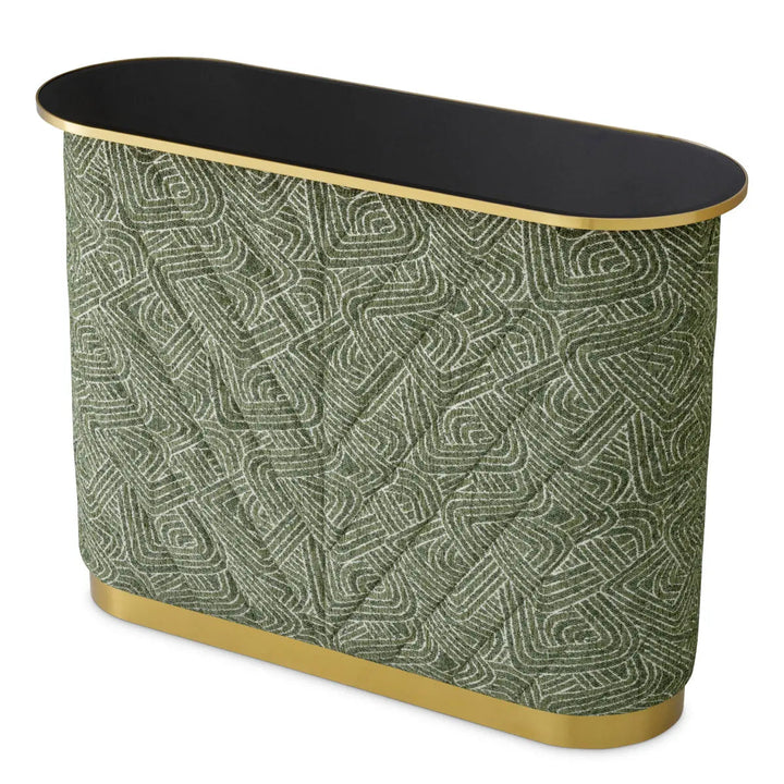 Bar Matthew Camari Green Brushed Brass Finish Black Glass - image 5