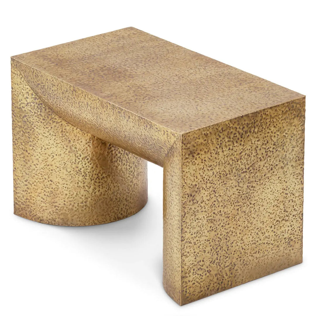 Side Table Drayton Hammered Vintage Brass Finish - image 5