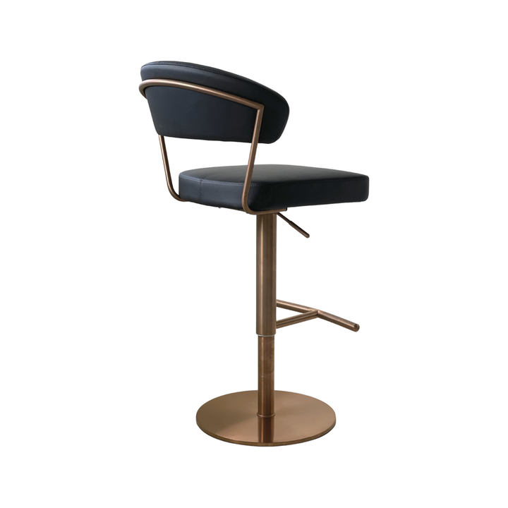 Nova Barstool-Whiteline Modern Living-WHITELINE-BS1720F-RGLD/RED-Bar StoolsRed/Rose Gold-10-France and Son