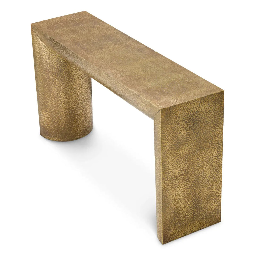 Console Table Drayton Hammered Vintage Brass Finish - image 5
