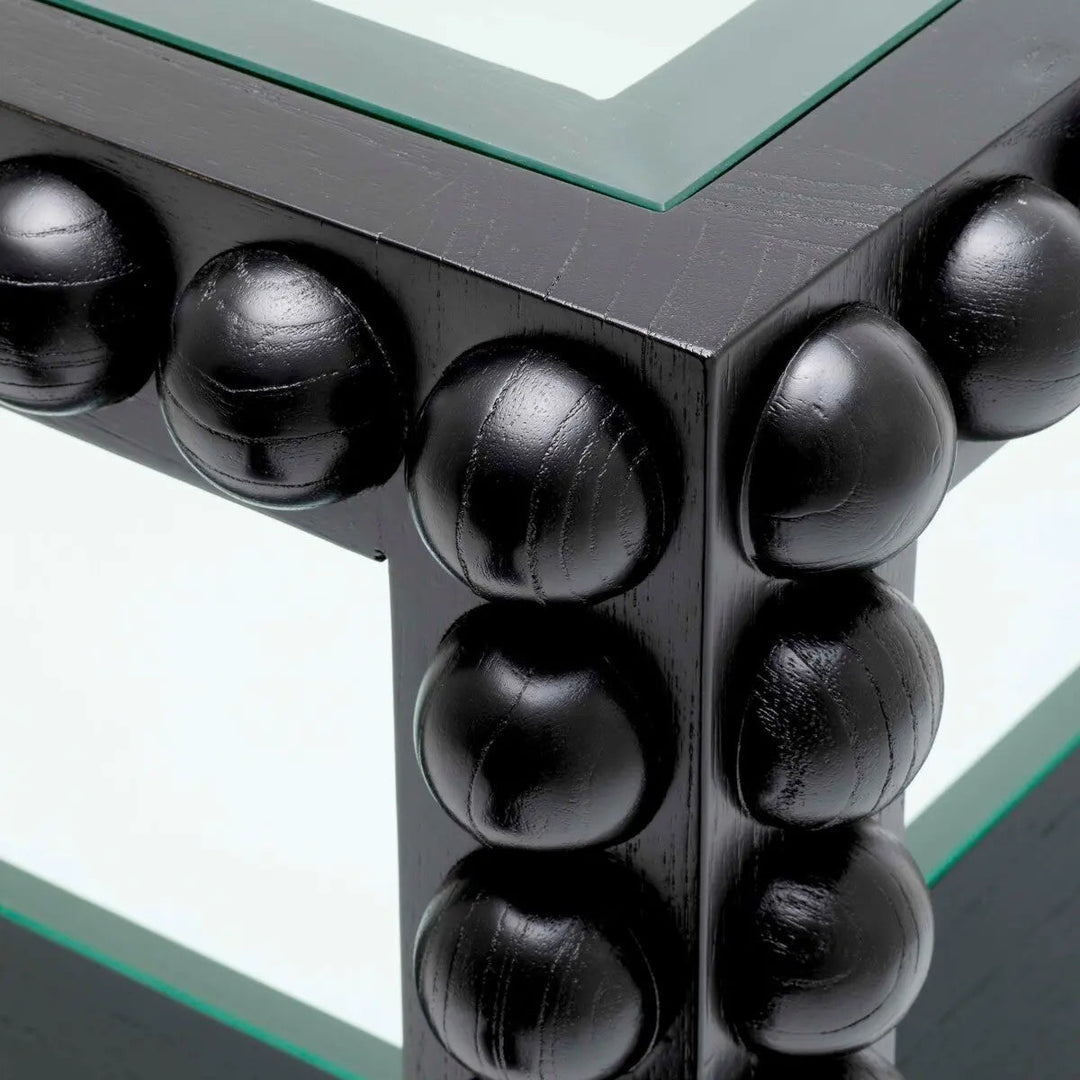 Coffee Table Kenton Classic Black Finish Clear Glass - image 5