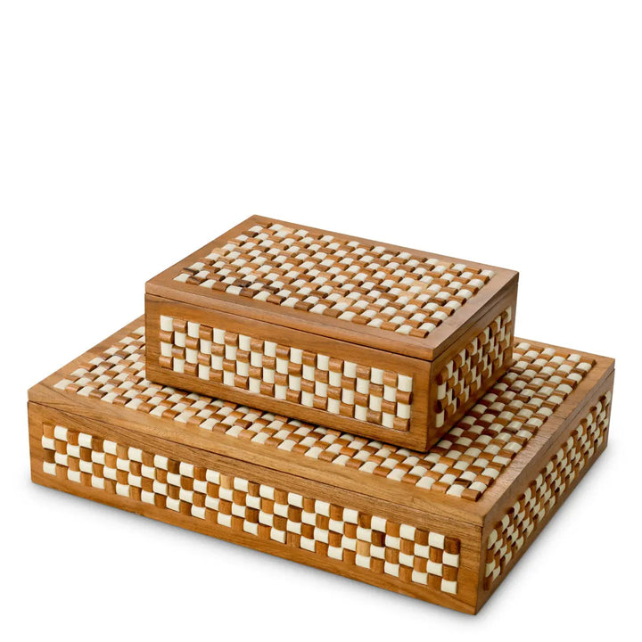 Box Cavendish S White Brown Beads - image 5