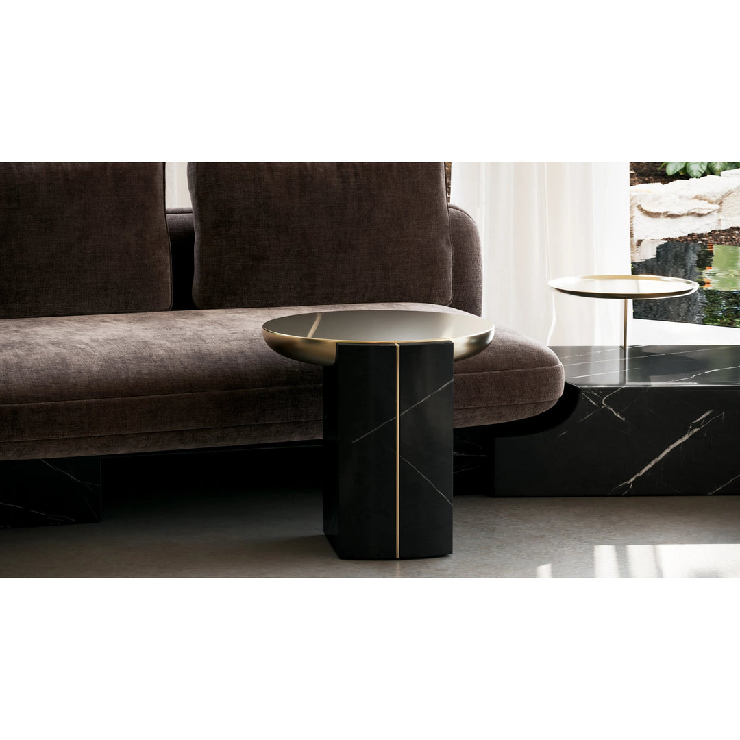 Overlap Round Side Table Dark - image 6