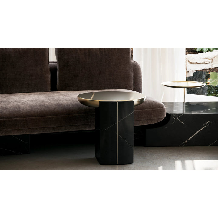 Overlap Round Side Table Dark - image 6