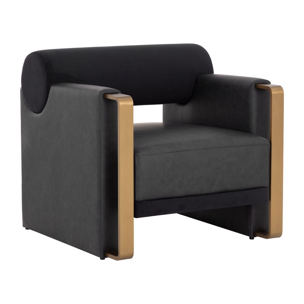 Lounge Chairs Edgar Lounge Chair - Bravo Black / Abbington Black
