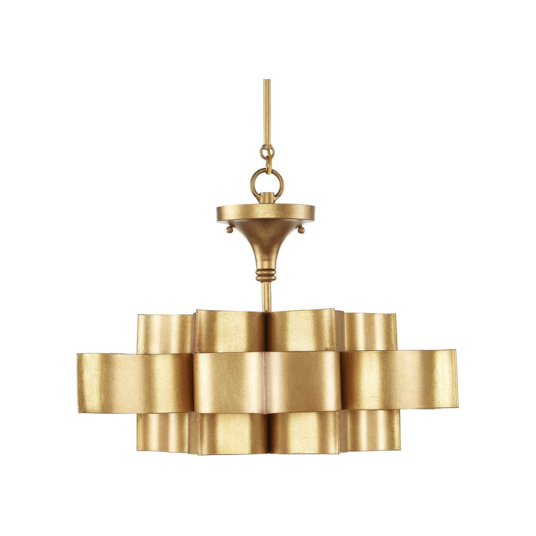 Grand Lotus Small Gold Chandelier