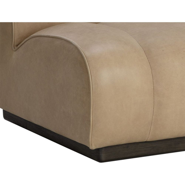 Blaise Swivel Lounge Chair - Sahara Sand Leather
