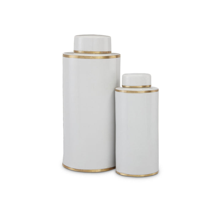 Ivory Tea Canister Set of 2