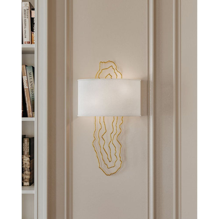 Wall Lighting 5th Avenue Wall Sconce - Vintage Gold Leaf 2 Lights