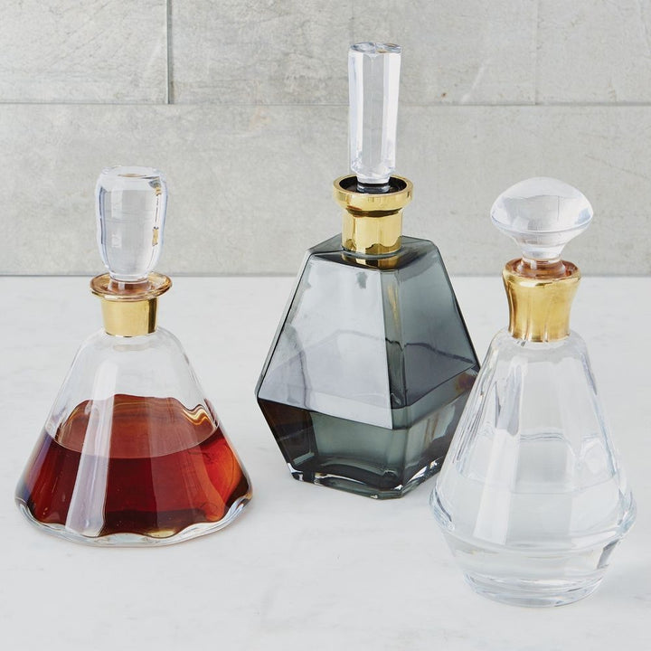 Decanters Smoke Decanter w/Gold Neck