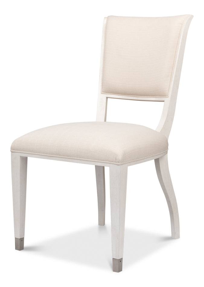 Elegant Dining Side Chair-SARREID-SARREID-60-156-5-Dining ChairsWorking White-12-France and Son