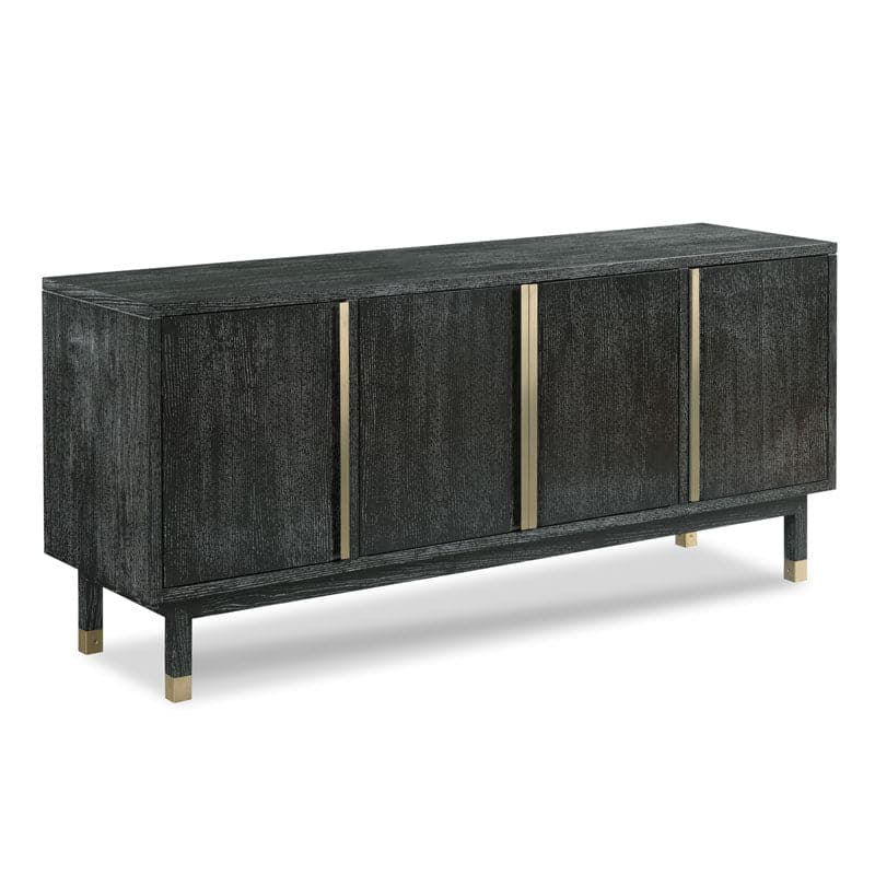 Avalon Cabinet-Woodbridge Furniture-WOODB-6002-38-Bookcases & CabinetsSlate Finish and Brass-1-France and Son