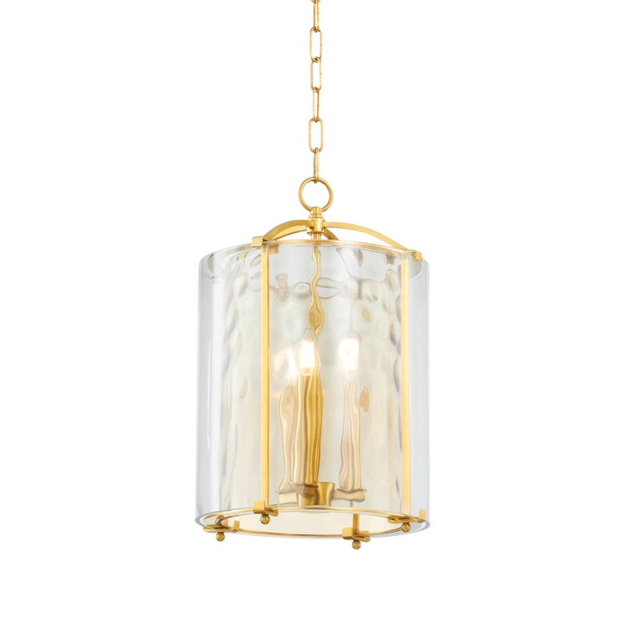 Ramsey Lantern-Hudson Valley-HVL-6003-AGB-Pendants3 Light-1-France and Son