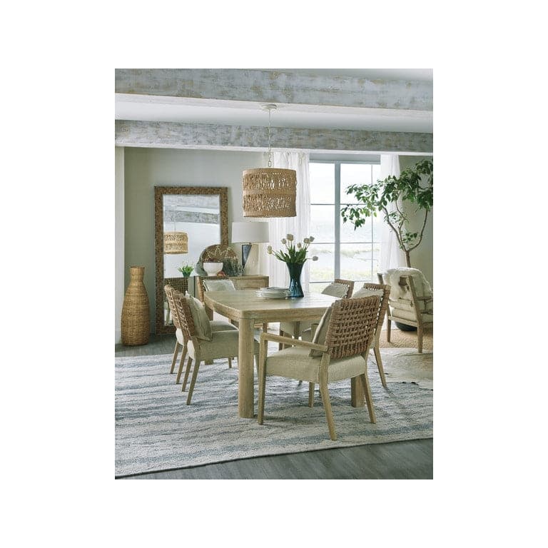 Surfrider Rectangle parsons Dining Table w/1-18in leaf-Hooker-HOOKER-6015-75207-80-Dining Tables-2-France and Son