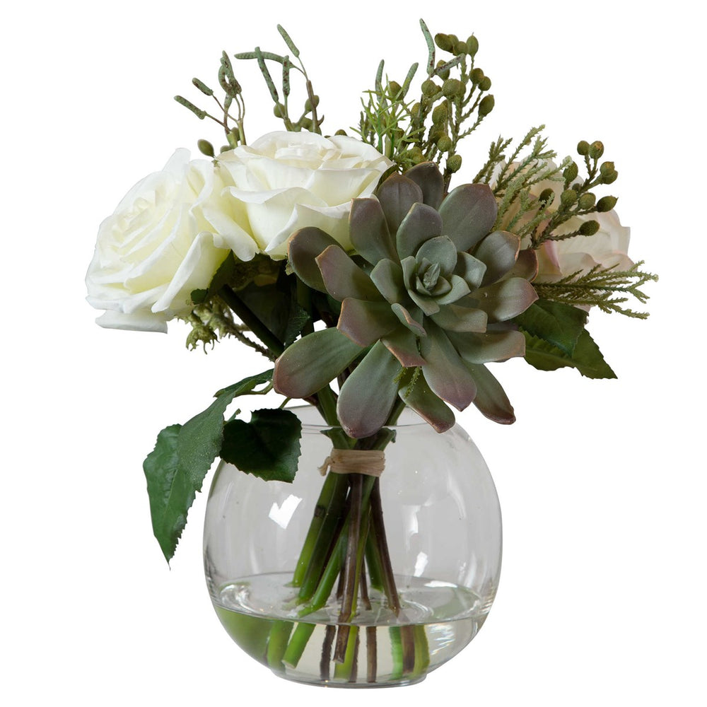 Uttermost Belmonte Floral Bouquet & Vase-Uttermost-UTTM-60182-Decorative Objects-2-France and Son