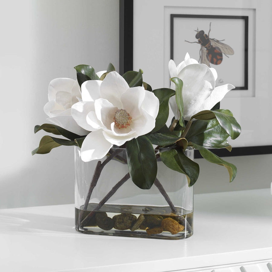 Uttermost Middleton Magnolia Flower Centerpiece-Uttermost-UTTM-60186-Decorative Objects-1-France and Son