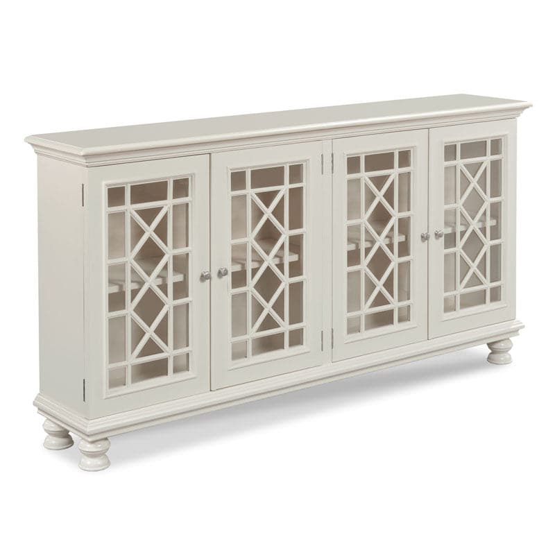 Anson Bookcase-Woodbridge Furniture-WOODB-6033-62-Bookcases & CabinetsCarrara Finish and Brushed Nickel-2-France and Son