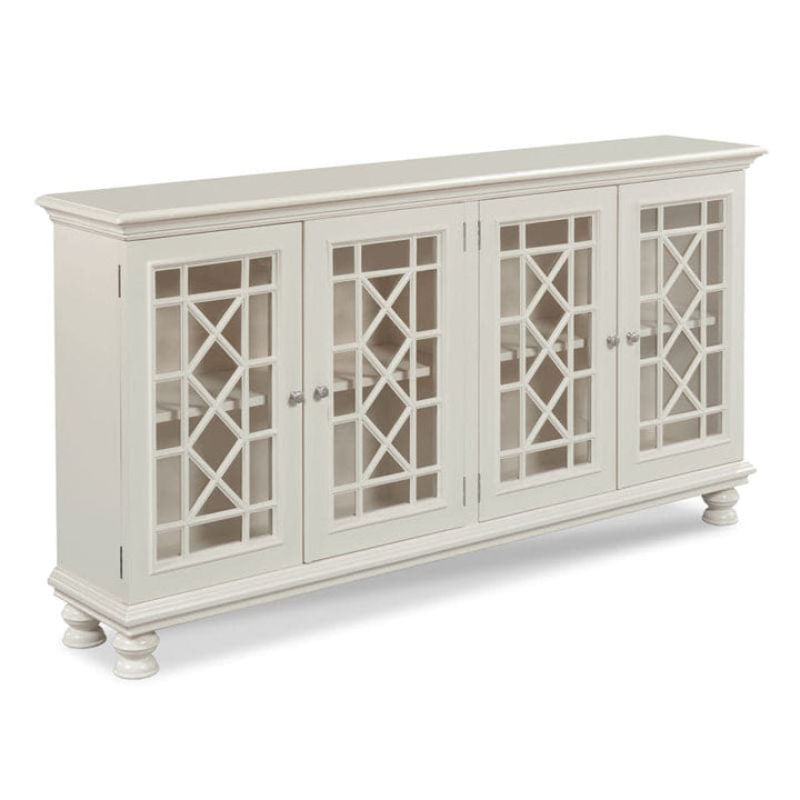 Anson Bookcase-Woodbridge Furniture-WOODB-6033-62-Bookcases & CabinetsCarrara Finish and Brushed Nickel-2-France and Son