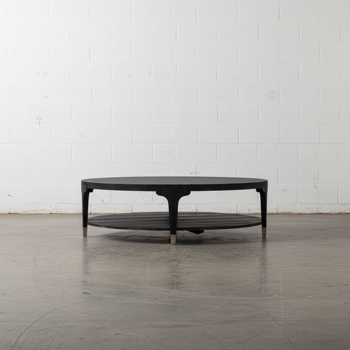 Chapman Shou Sugi Ban Round Cocktail Table - Open Box