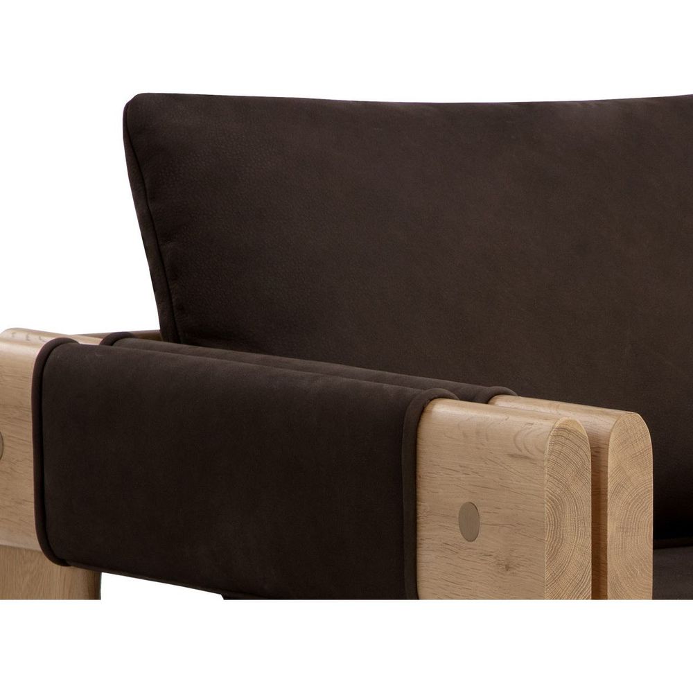 Carmichael Lounge Chair - Nubuck Cocoa Leather