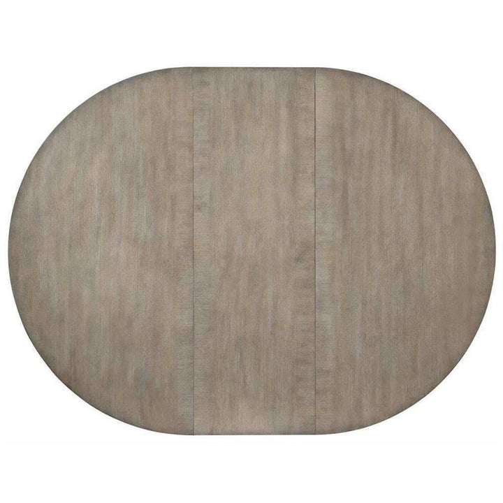 Affinity 48" Round Pedestal Dining Table with 1 x 18" Leaf-Hooker-HOOKER-6050-75203-GRY-Dining Tables-6-France and Son