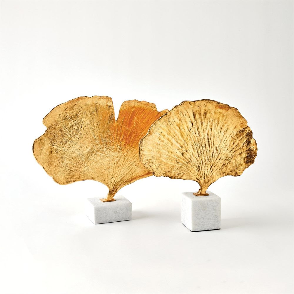 Decorative Objects Ginkgo Leaf Sculpture Gold Finish-Sm