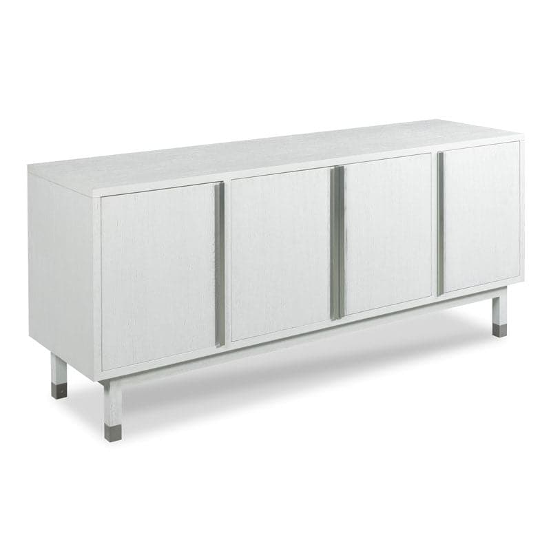 Avalon Cabinet-Woodbridge Furniture-WOODB-6002-68-Bookcases & CabinetsAlabaster Finish and Brushed Nickel-2-France and Son