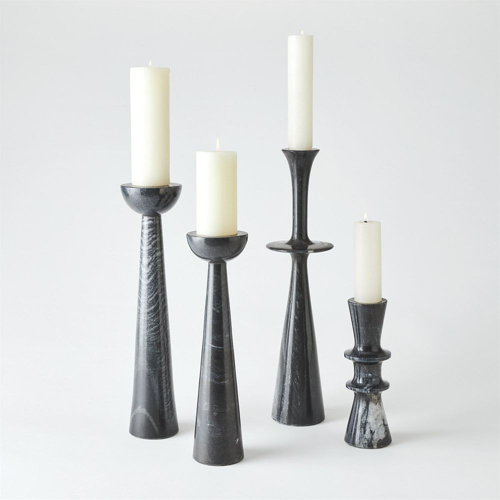 Center Flair Candle Stand-Black