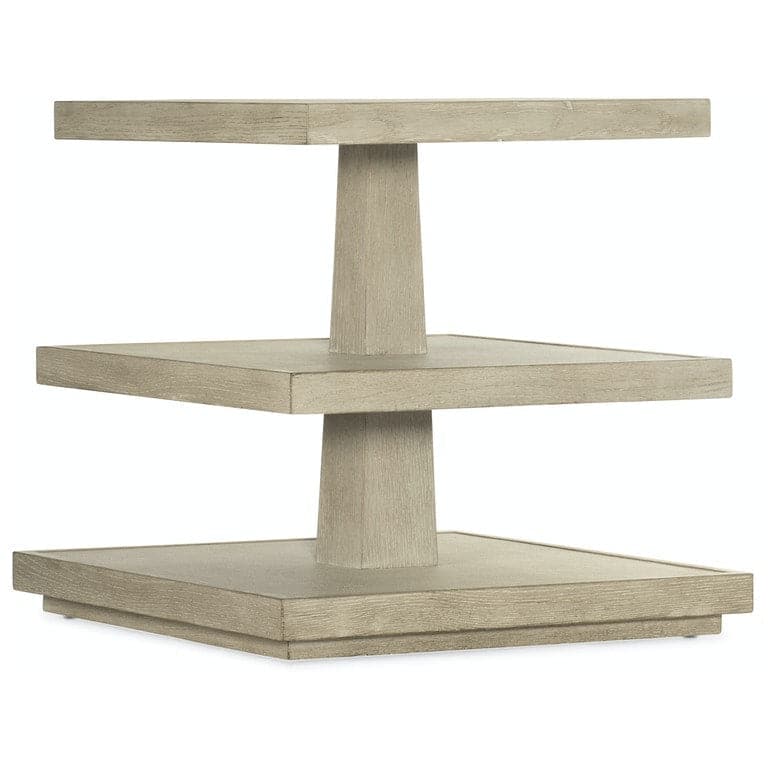 Side Tables Cascade End Table - Burlap Light Wood Finish