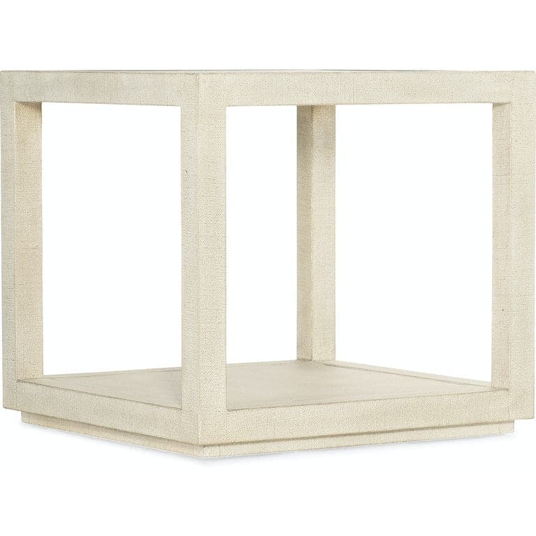 Side Tables Cascade End Table - Burlap and Metal Inlay