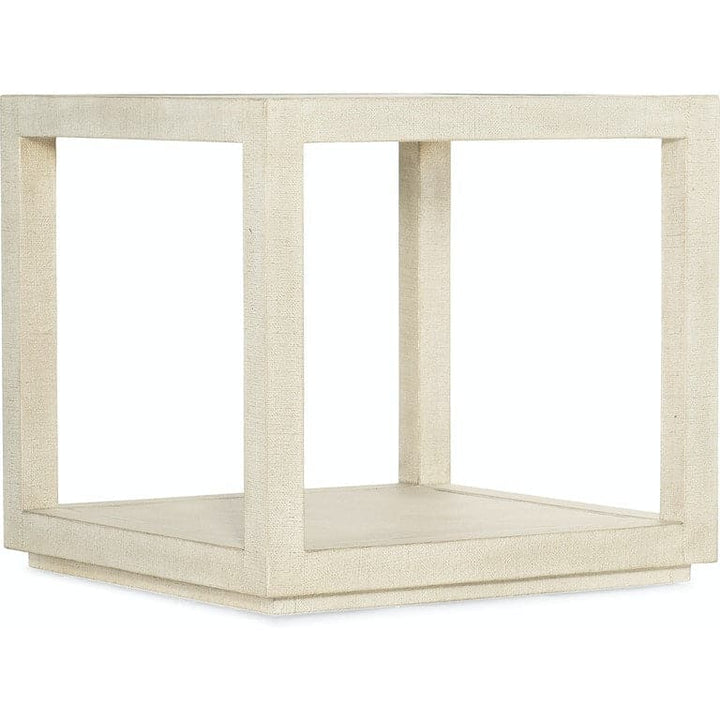 Side Tables Cascade End Table - Burlap and Metal Inlay