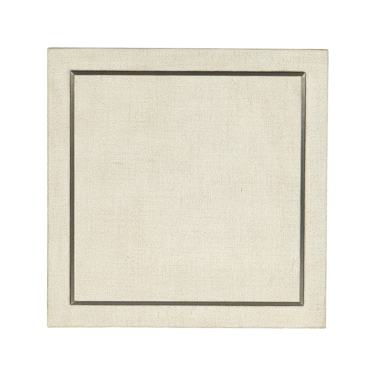 Side Tables Cascade End Table - Burlap and Metal Inlay