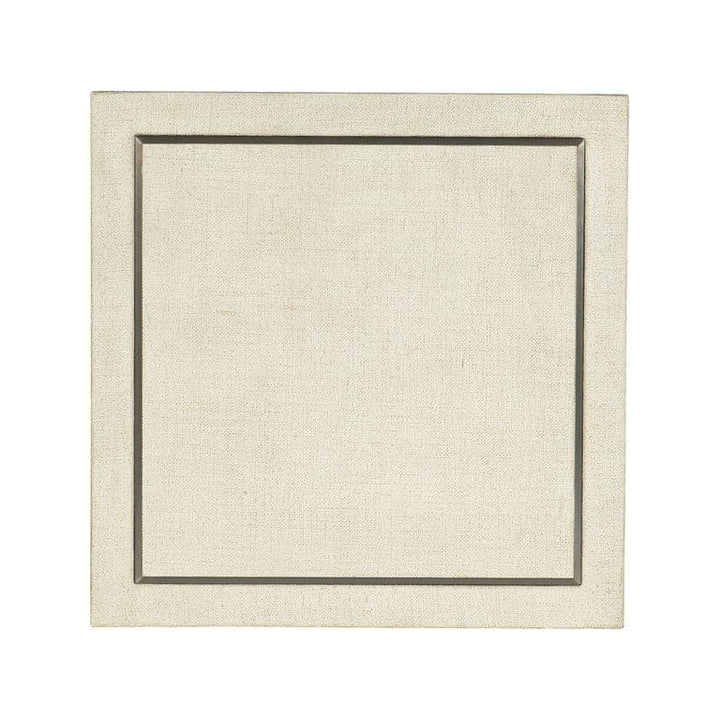 Side Tables Cascade End Table - Burlap and Metal Inlay