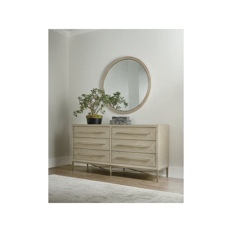 Dressers & Chests Cascade Six-Drawer Dresser Taupe Finish
