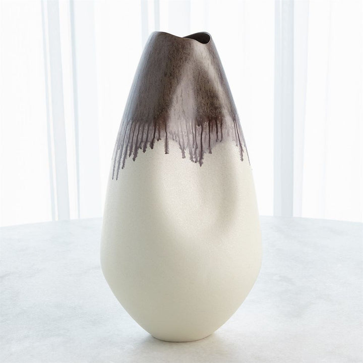 Dented Vase-Amethyst Drip-Sm