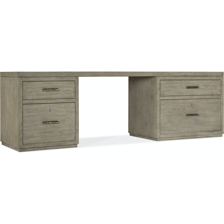 Linville Falls Desk 96"-Hooker-HOOKER-6150-10923-85-DesksDesk with Small File and Lateral File-3-France and Son